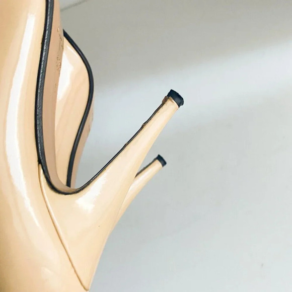 Vintage Jill Stuart Nude Patent LEather Pointy Toe  Classic Heels 8M - Picture 5 of 14